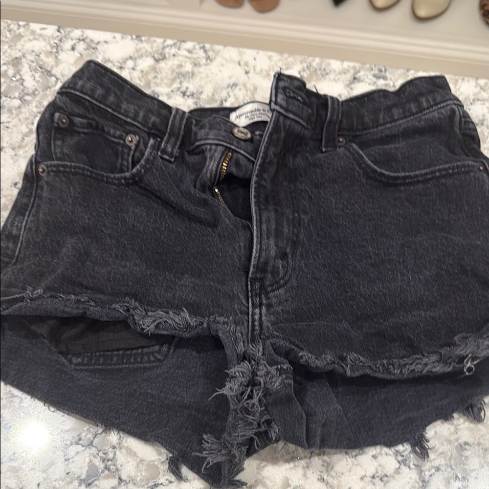 Abercrombie & Fitch High Rise Denim Shorts